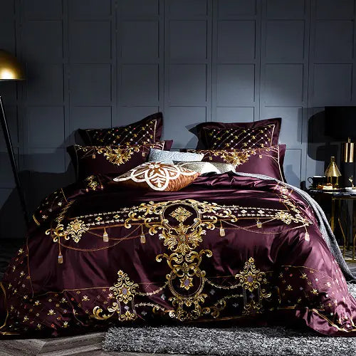 Egyptian Cotton Embroidered Bedding Set