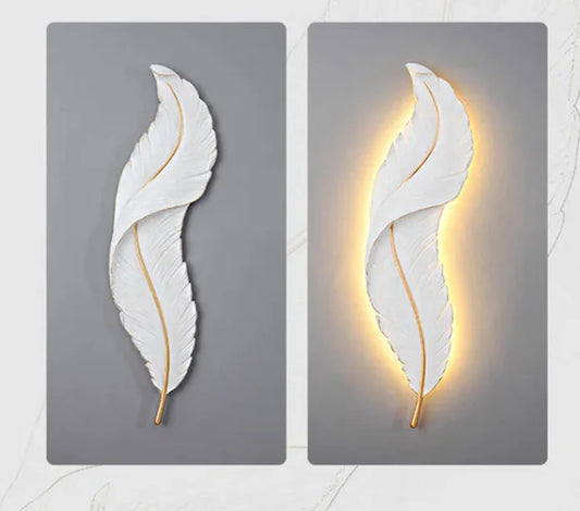 Modern Feather LED Wall Lamp