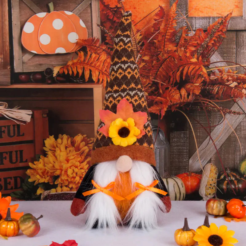 Thanksgiving Sunflower Gnome Decoration for Windows