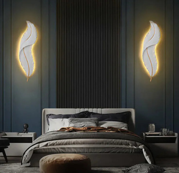 Modern Feather LED Wall Lamp