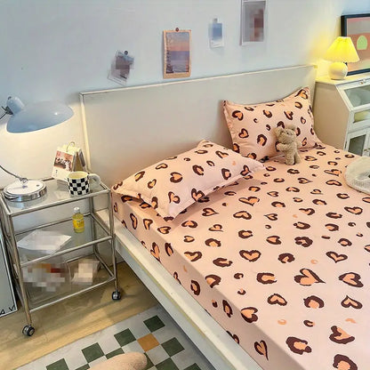 3pcs Soft Comfortable Fitted Sheet Bedding Set