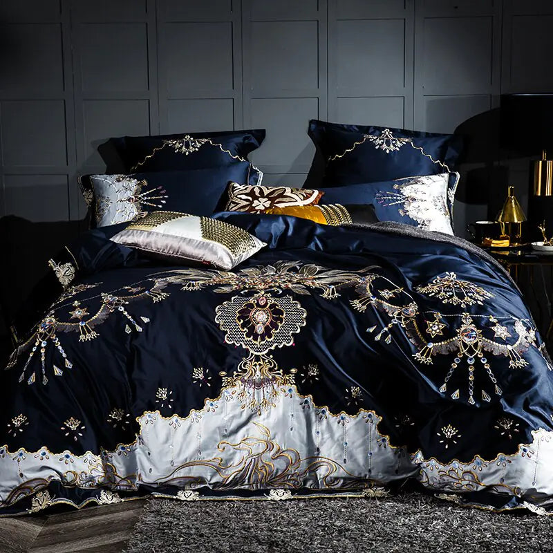 Egyptian Cotton Embroidered Bedding Set