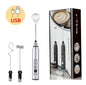 Cordless Milk Frother Set with USB Rechargeable Whisk