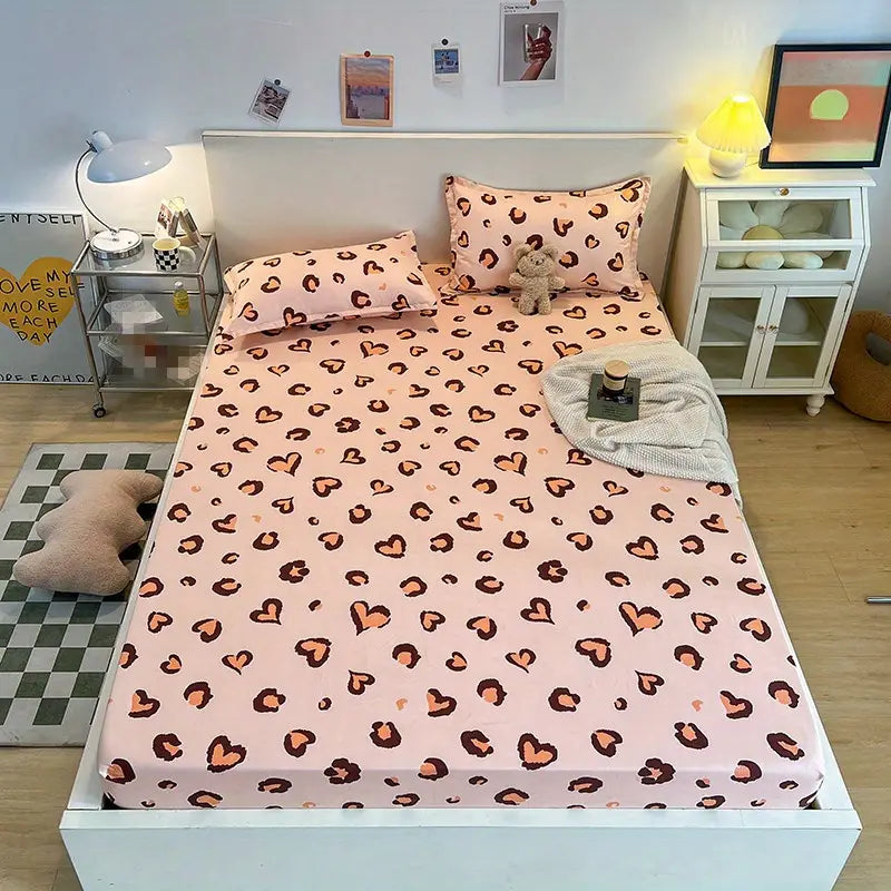 3pcs Soft Comfortable Fitted Sheet Bedding Set