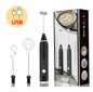 Cordless Milk Frother Set with USB Rechargeable Whisk