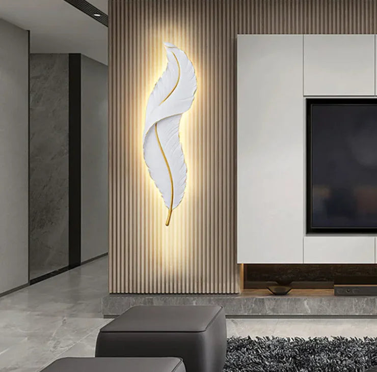 Modern Feather LED Wall Lamp
