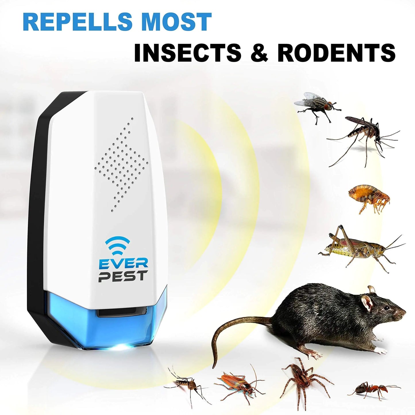 Ultrasonic Pest Conttol Plug in 2 Pack Electronic Insect Defender Roach Bed Bug