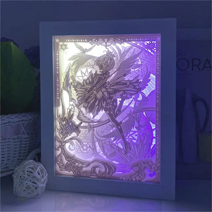 Creative Paper Cut Light with 3D Frame for Gifts