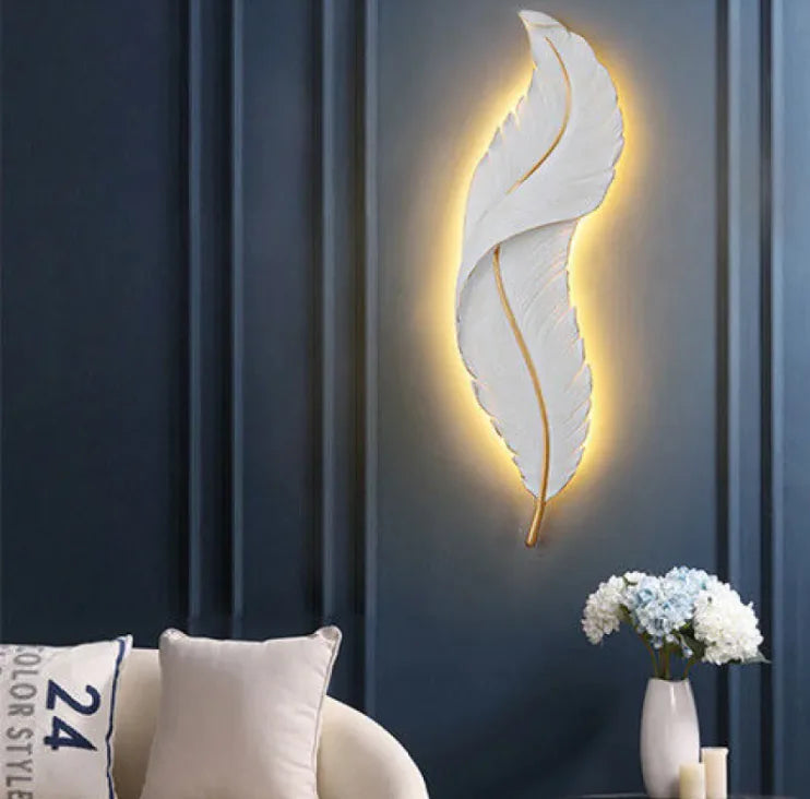 Modern Feather LED Wall Lamp